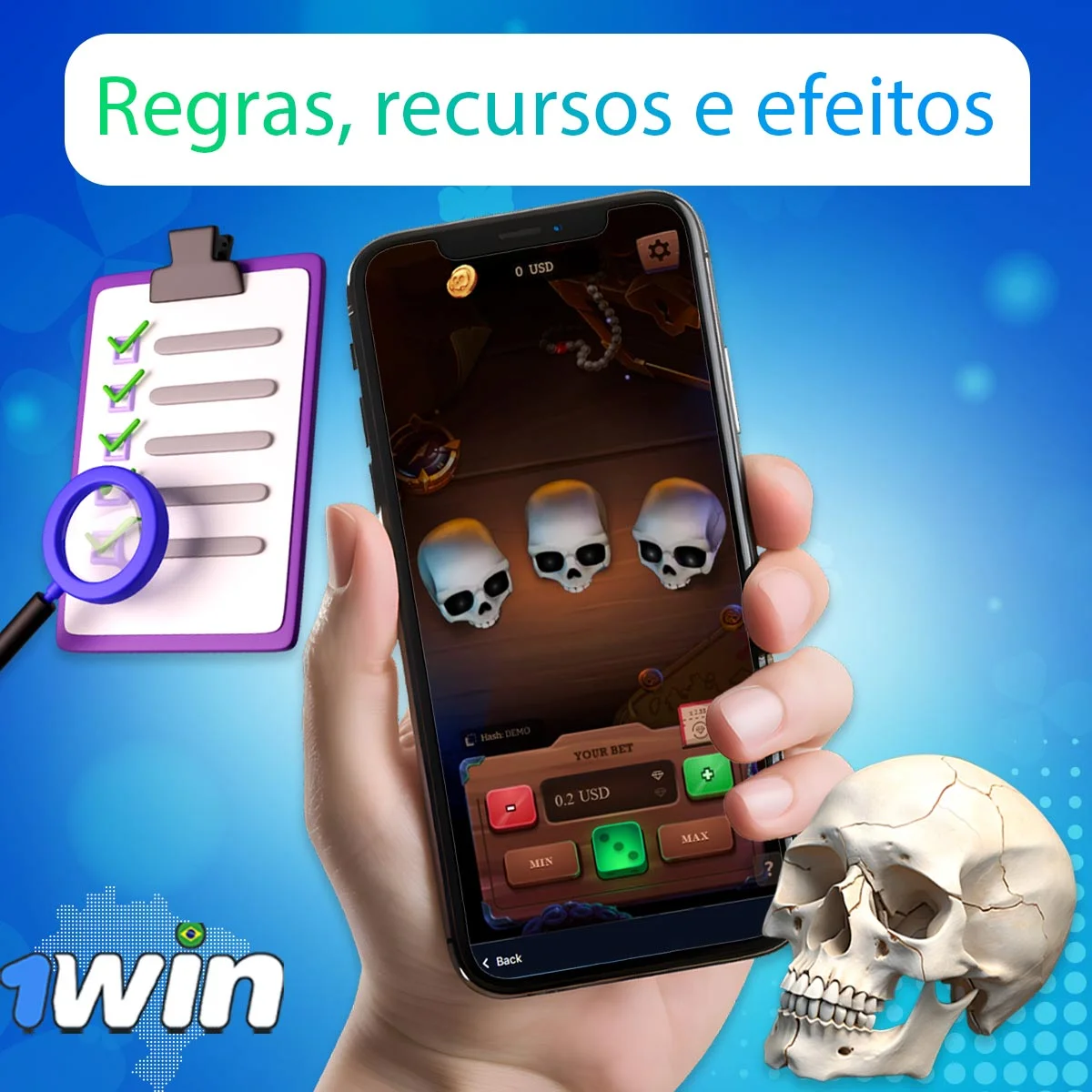 Composição com a interface do jogo Brawl Pirates em dispositivos