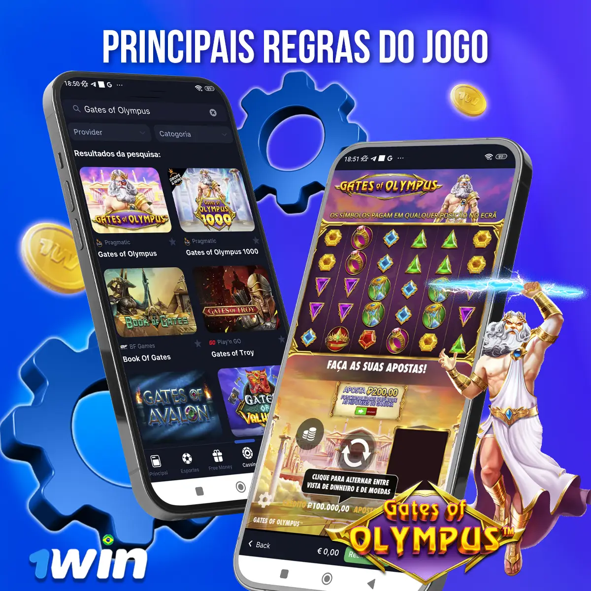 Montage showing the Gates of Olympus game interface on devices