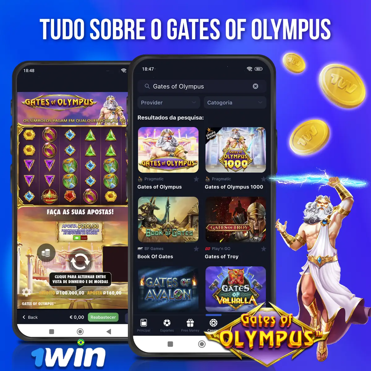 Montage showing the Gates of Olympus game interface on devices