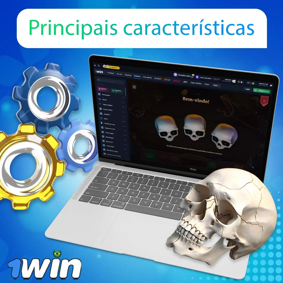 Composição com a interface do jogo Brawl Pirates em dispositivos