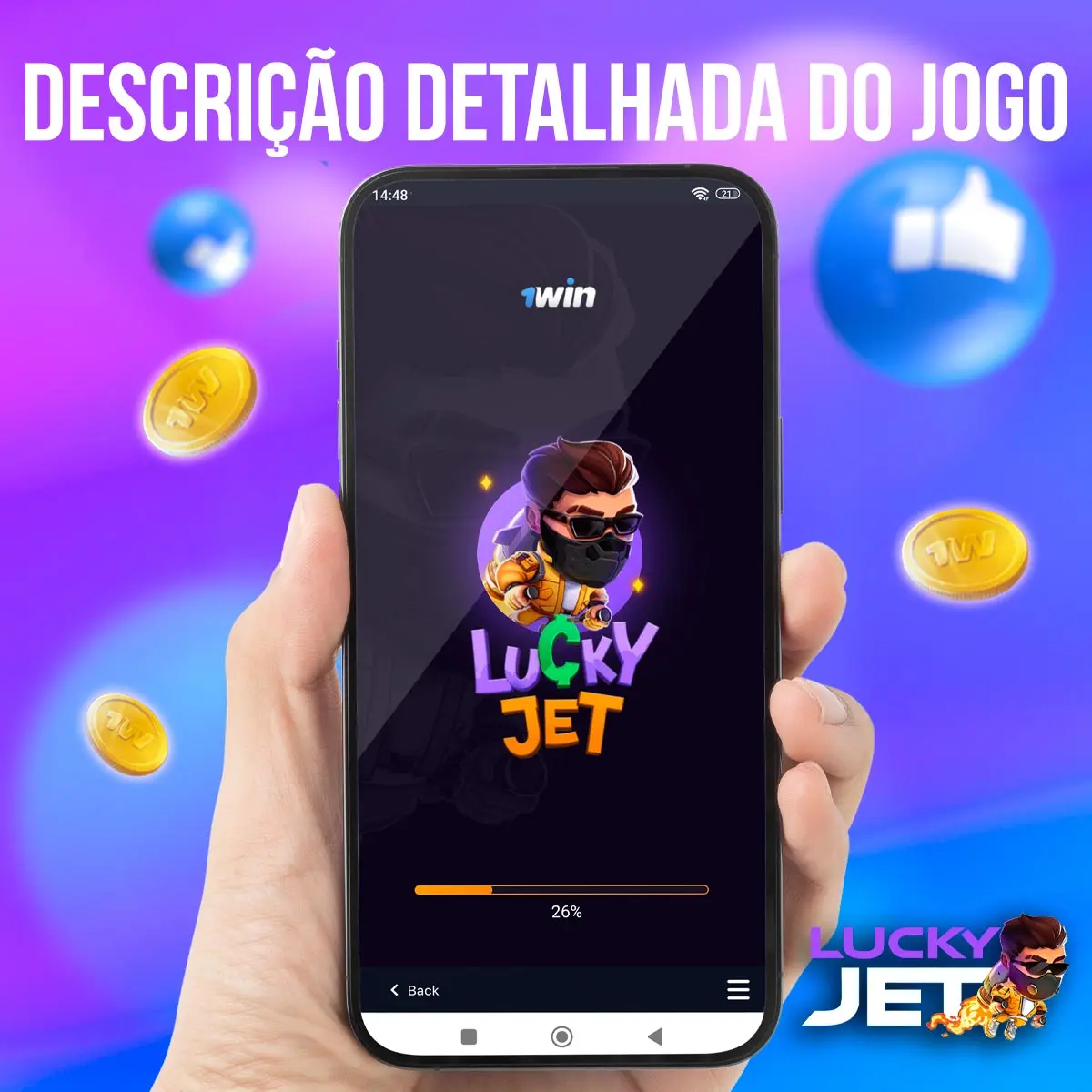 Composição com a interface do jogo Lucky Jet em dispositivos