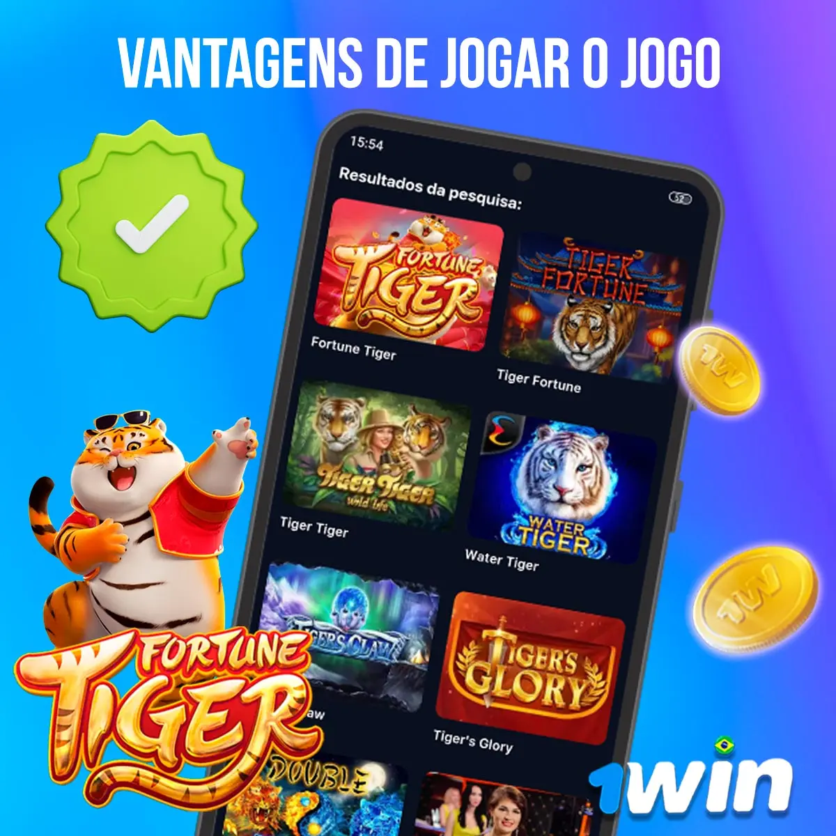 Montage showing the Fortune Tiger game interface on devices