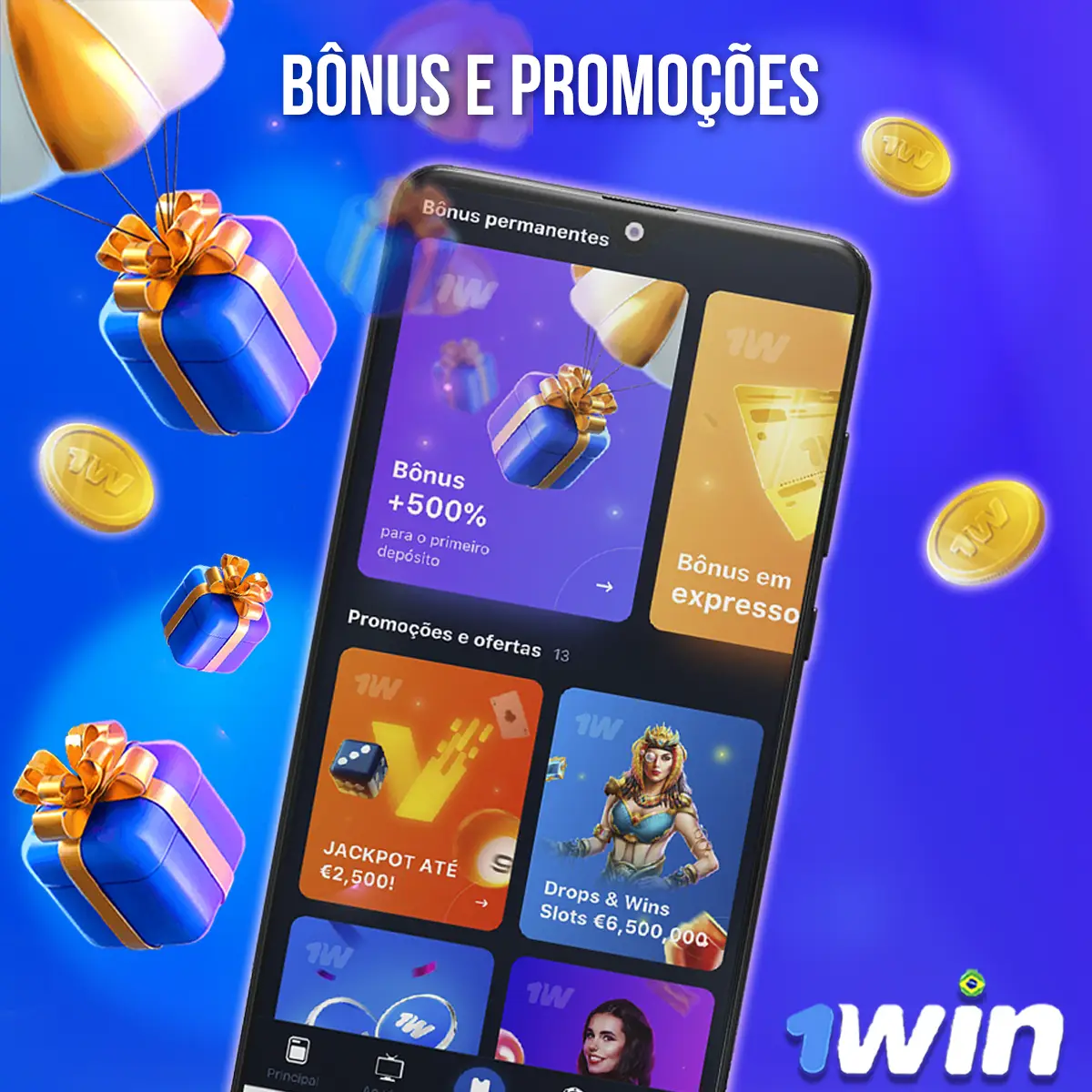 Historical illustration of the 1win promotions area