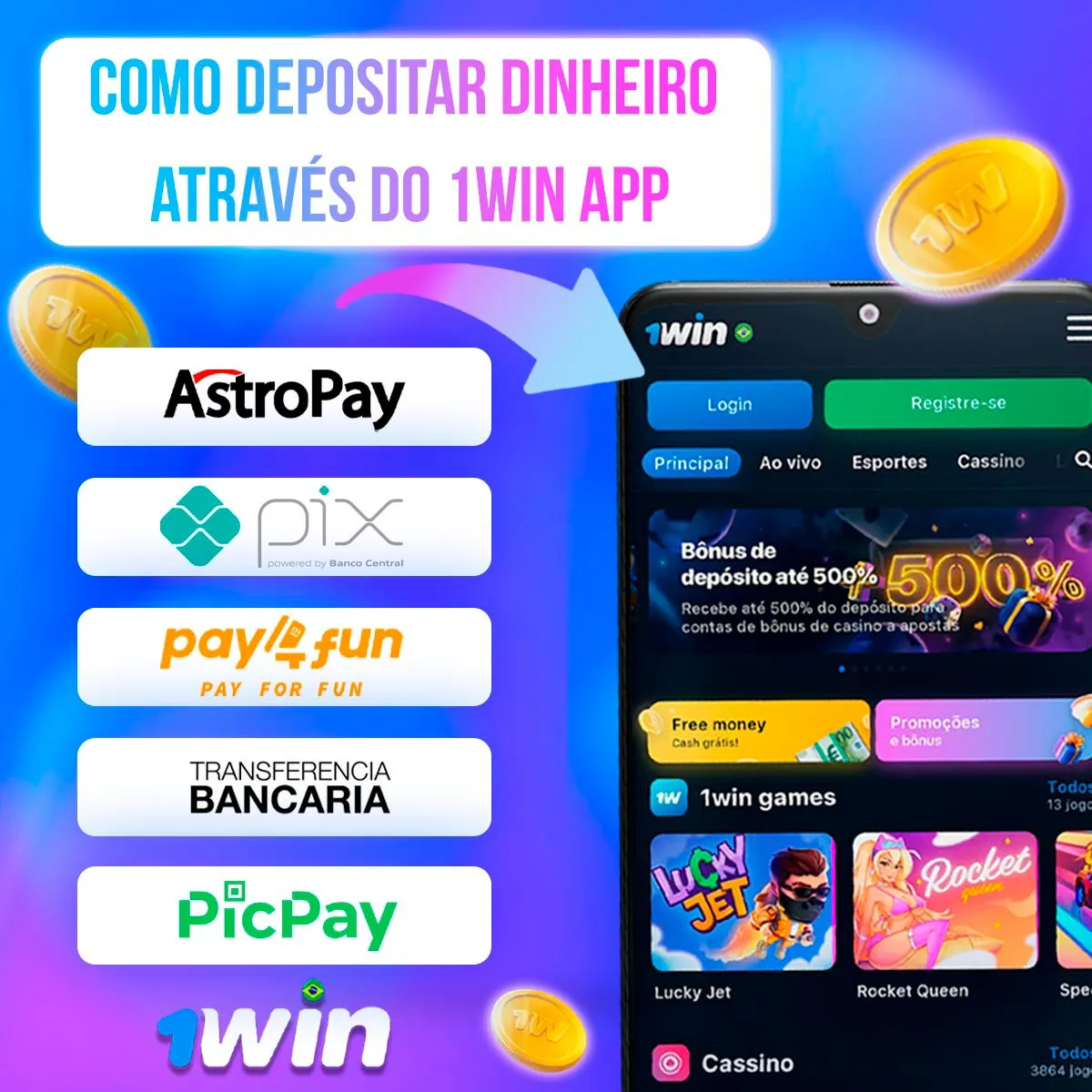 Ilustração de meios de pagamento com marcas e símbolos financeiros