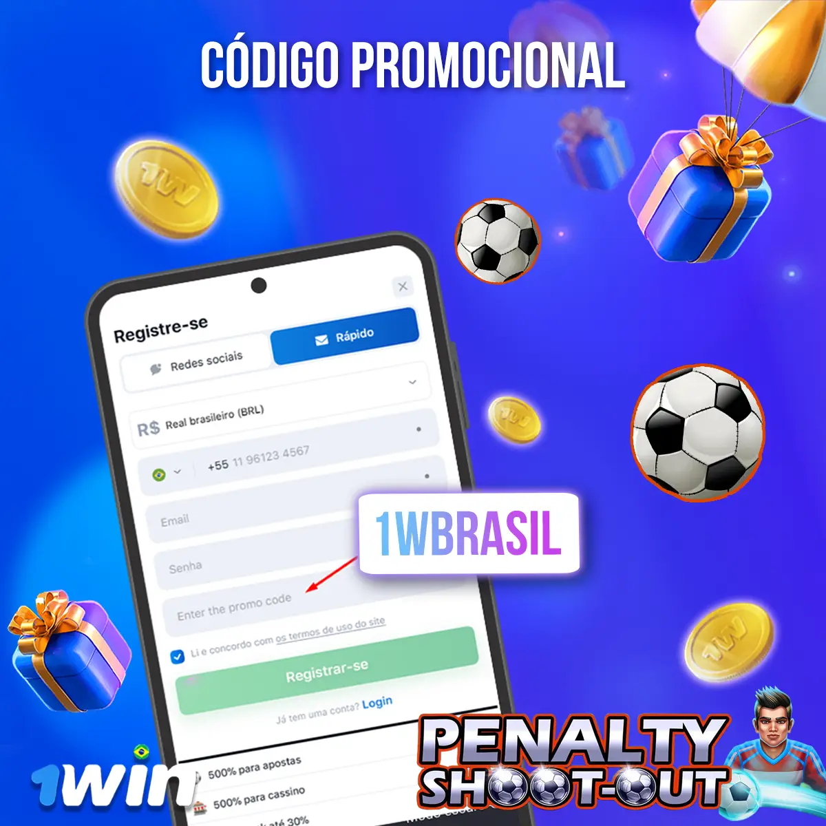 Formulário ilustrativo com campo de código promocional