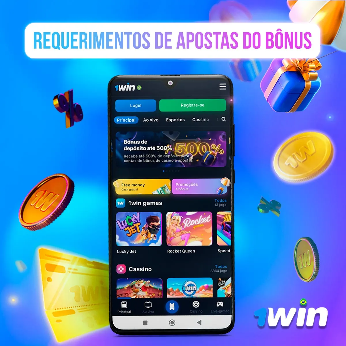Ilustração histórica da área de promoções da 1win