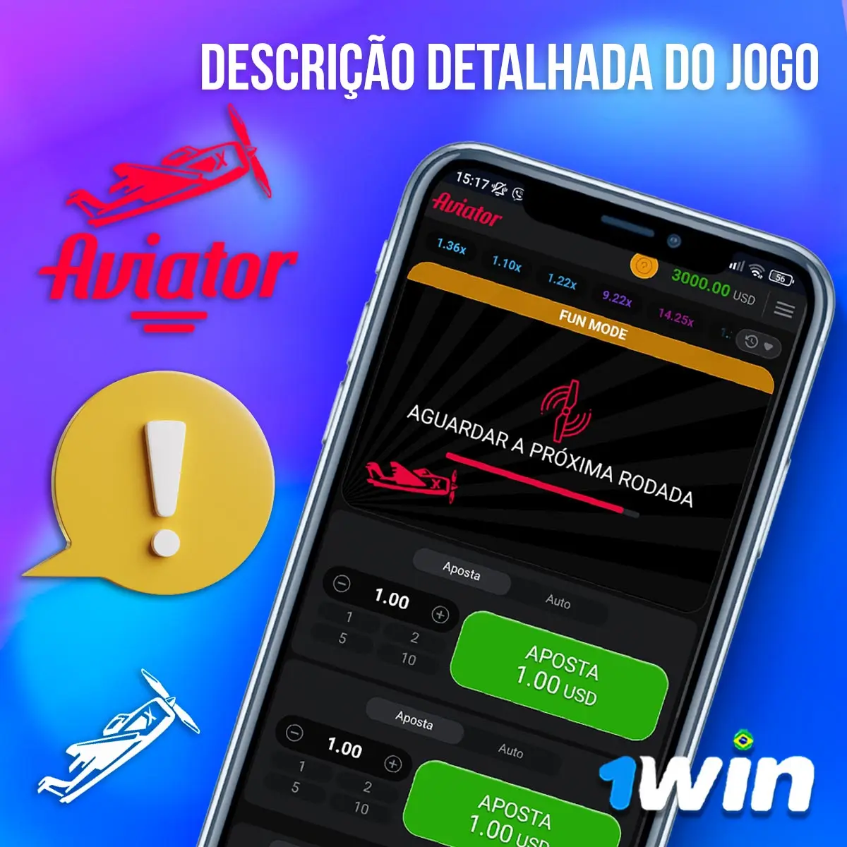 Composição com a interface do jogo Aviator em dispositivos