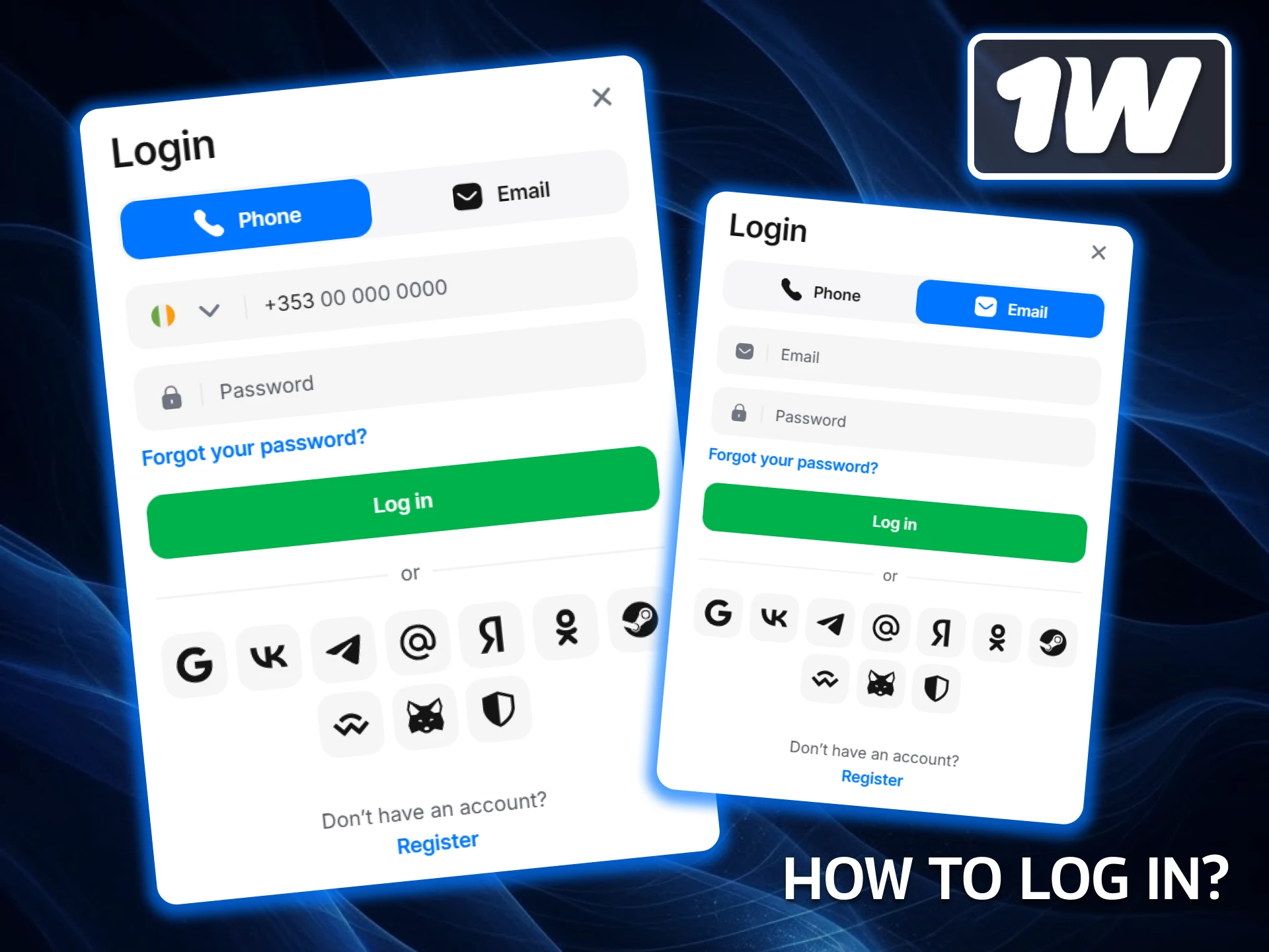 Login 1win: acesso e recuperação